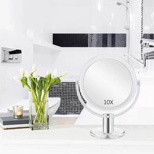 Miroir de Maquillage Portable 360 Degrés Double Face Grossissement 10X Pliable Finition Chromée Mignon pour la Beauté - Vente en Gros Usine - Product Image 3