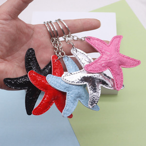 Llavero de Piel Sintética con Concha Marina y Estrella de Mar, Colgante de Animal Marino, Adorno Colorido para Bolsos, Regalo de Recuerdo, Decoración para Bolsos - Product Image 3