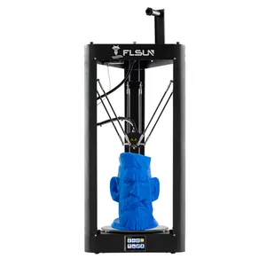 FLSUN Delta QQ S PRO 3D Printer Kossel Otomatis Tingkat Ditingkatkan Melanjutkan Pra-perakitan TFT 32 Bits Papan 3D Drucker