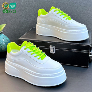 Zapatillas de Plataforma Blancas con Punta de Acero, Estilo Retro, para Hombre, Novedad 2025, Aumentan la Estatura, para Ocio al Aire Libre - Product Image 1