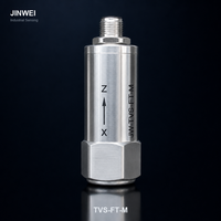 Sensor de Vibración y Temperatura Triaxial con Cable JINWEI TVS-FT-M, Ex Ia IIC T6 Ga IP66 316L RS485, Rango 2g-16g, Montaje Magnético para Caja de Cambios y Turbina