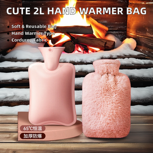 <span class=keywords><strong>Bouillotte</strong></span> en peluche lapin grande capacité, chauffe-mains en PVC longue durée, bouteille d'eau chaude pour soins de bébé - Product Image 3