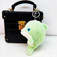 Porte-clés en peluche mini dauphin Kawaii 12 cm, rembourré en coton PP, cadeau unisexe pour fête, à partir de 14 ans, fabriqué en Chine