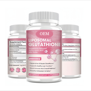 Venta al por mayor de fábrica, cápsulas blanqueadoras de glutatión de 20000mg, suplementos de salud antioxidantes de etiqueta privada para blanquear la piel - Product Image 1