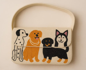 Bolso Casual Hecho a Mano con Cuentas Geométricas, Estilo Tribal, Ligero, de Cuero PU Impermeable, con Cierre de Cremallera - Product Image 1