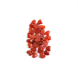 Venta al por mayor de piedras preciosas sueltas personalizadas de Alta Corte Corazón de ónix rojo cabujón ágata natural en colores oscuros y claros - Product Image 2