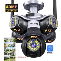 20K 40MP 5PTZ Contrôle par application 360° °   Caméras de sécurité sans fil IP Wi-Fi d'extérieur à 5 objectifs et 5 écrans avec vision nocturne pour la maison