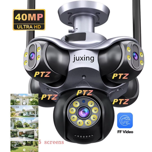 กล้อง 20K 40MP 5PTZ ควบคุมผ่านแอป 360 องศา °   กล้องวงจรปิดไร้สาย 5 เลนส์ 5 จอภาพ สำหรับภายนอกอาคาร ระบบรักษาความปลอดภัยบ้าน รองรับ Wifi พร้อมระบบมองเห็นในเวลากลางคืน - Product Image 1