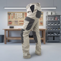 Pantalon en nylon ripstop et élasthanne pour homme - Vêtements de plein air extensibles pour la construction