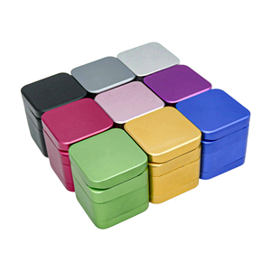 Aluminum <strong>Grinder</strong> 4-Layer Square Spice Tobacco <strong>Grinder</strong> with Pollen Sifter &amp; Scraper - Multiple Colors Available - Product Image 3
