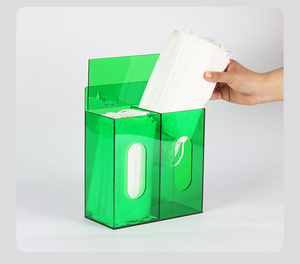 Rõ Ràng Acrylic Mặt Nạ Dispenser Tường Gắn Dùng Một Lần Găng Tay Lưu Trữ Organizer Box Với Nắp Acrylic Glove Chủ - Product Image 5