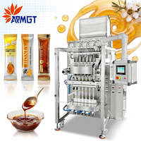 Machine d'emballage stick pack multivoie automatique pour miel et gel, liquide visqueux avec pompe et agitateur
