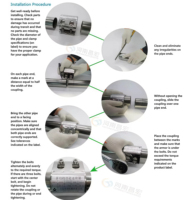 5% de réduction – Collier de serrage réglable haute pression robuste à fixer par boulons pour la réparation de raccords de tuyauterie d'eau