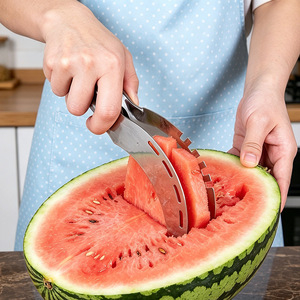 Watermelon Cutter Stainless Steel Fruit Slicer Multi Functional Kitchen Tool For Watermelon Cutting - Product Image 1