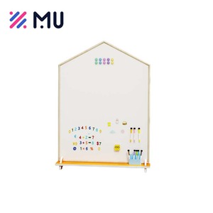 <span class=keywords><strong>Pizarra</strong></span> Educativa para Dibujar en Casa, Marco de Madera Maciza de Teca, <span class=keywords><strong>Pizarra</strong></span> Blanca y Negra, Juguete para Niños - Product Image 1