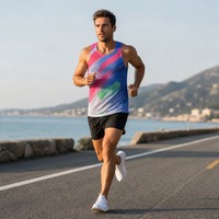 Canotta Sportiva Unisex in Tessuto a Rete di Alta Qualità, Asciugatura Rapida, Traspirante, Design Personalizzato OEM con Logo Stampato
