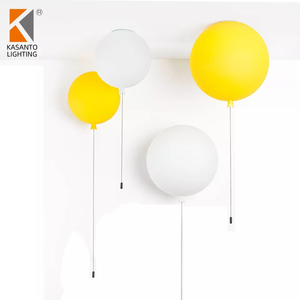 Luminaire suspendu moderne en acrylique style hôtelier, design ballon, suspension nordique E27, blanc chaud, 50000 heures, noir - Product Image 3