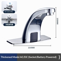Robinet à capteur entièrement automatique, eau chaude/froide, infrarouge intelligent, en cuivre, à poser sur comptoir, moderne, simple, pour usage domestique
