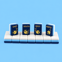 Ensemble de Mahjong Personnalisé Certifié BSCI, Tuiles de Mahjong Américaines Rose Vif à 3 Couches, Idéal pour les Soirées de Jeu du Week-end