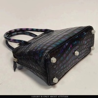 Sac à main en cuir de crocodile patiné du nil de créateur exotique sac fourre-tout de luxe pour femme