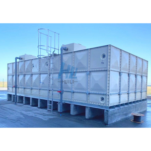 Tanque de Almacenamiento de Agua de Fibra de Vidrio SMC GRP de Alta Calidad para Agua Potable y Agua de Lluvia, Seccional, Ensamblado y Reforzado, 500-1500 M3, Drenaje - Product Image 1