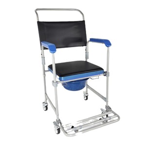 Chaise de douche Ome avec siège de toilette, capacité de 150 kg, équipement de sécurité pour la salle de bain, portable, pliable, design moderne - Product Image 5