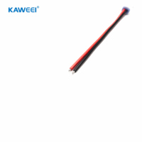 Kabel Harness Konektor Plastik Putih 2-Pin 22AWG Merah Hitam Berisolasi PVC untuk Lampu LED/Suplai Daya DC