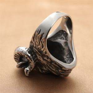 Men's Silver Animal Sheep <b>Ring</b> <b>Titanium</b> Steel Punk Style Retro Fashion Jewelry Gift 213017 - Product Image 3