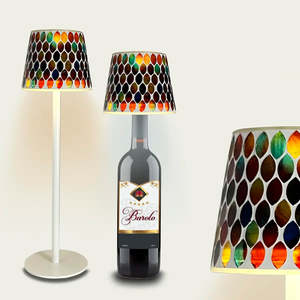 Tangier moderna lampada da tavolo a mosaico con corpo in ferro materiale in vetro fatto a mano luce a LED per camere da letto e lettura 220V alimentazione a corrente alternata - Product Image 1