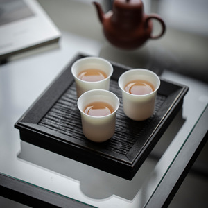 Kung Fu Tea <b>Set</b> Dry Brewing Table, New Chinese Style <b>Teapot</b> Stand, Small Tea Tray, Simple Solid Wood Carbonized Square Tea Tray - Product Image 2
