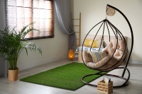 Césped artificial suave y realista perfecto para la decoración del hogar y áreas de mascotas