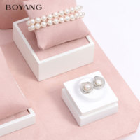 Présentoir à bijoux de luxe personnalisé Boyang en velours pour boucles d'oreilles, bagues, colliers et bracelets