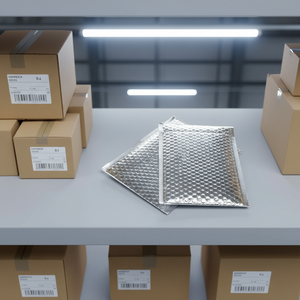 Sobre de Correo de Burbujas de Polipropileno Ecológico, Biodegradable, Seguro e Impermeable, con Acabado Metálico y Logotipo Personalizado - Product Image 1