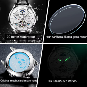 Reloj de Pulsera de Cuero para Hombre, Diseño Personalizado con Logotipo, Fecha Automática, Casual, Mecánico Automático, Marca de Lujo, Precio de Fábrica OEM 6652 Trend - Product Image 6