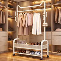 Séchoir à linge extérieur portable, moderne, robuste, à double niveau, en acier au carbone extra épais, détachable, peu encombrant et écologique
