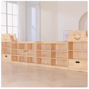 Armoire d'angle en bois massif pour les ensembles d'école maternelle - Product Image 2