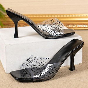 Nuovi Tacchi Alti Estivi 2026 da Donna, Moda Taglie Forti, Trasparenti con Strass, <span class=keywords><strong>Tacco</strong></span> <span class=keywords><strong>a</strong></span> Spillo, Comfort e Aumento di Altezza per Esterni - Product Image 5
