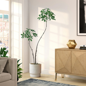 ต้นไม้ประดิษฐ์เชฟเฟอร์ราฮาวายปลอม ขายดี สำหรับตกแต่งบ้าน - Product Image 4