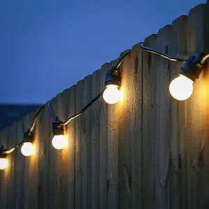 Yeni stil E27 LED şerit dize ışık yuvarlak kablo patio ticari açık festoon dize ışıkları