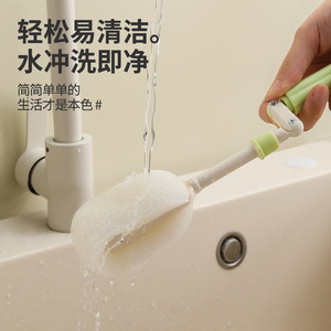 Cup Brush Long Handle Replaceable Head PP Sponge Soft Cleaning For Water Bottle Thermos Baby Bottle - Product Image 4