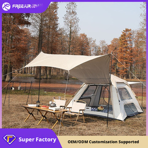 Carpa de camping automática 2 <span class=keywords><strong>en</strong></span> 1 con toldo integrado, diseño de apertura rápida, impermeable, para exteriores, venta al por mayor. - Product Image 2