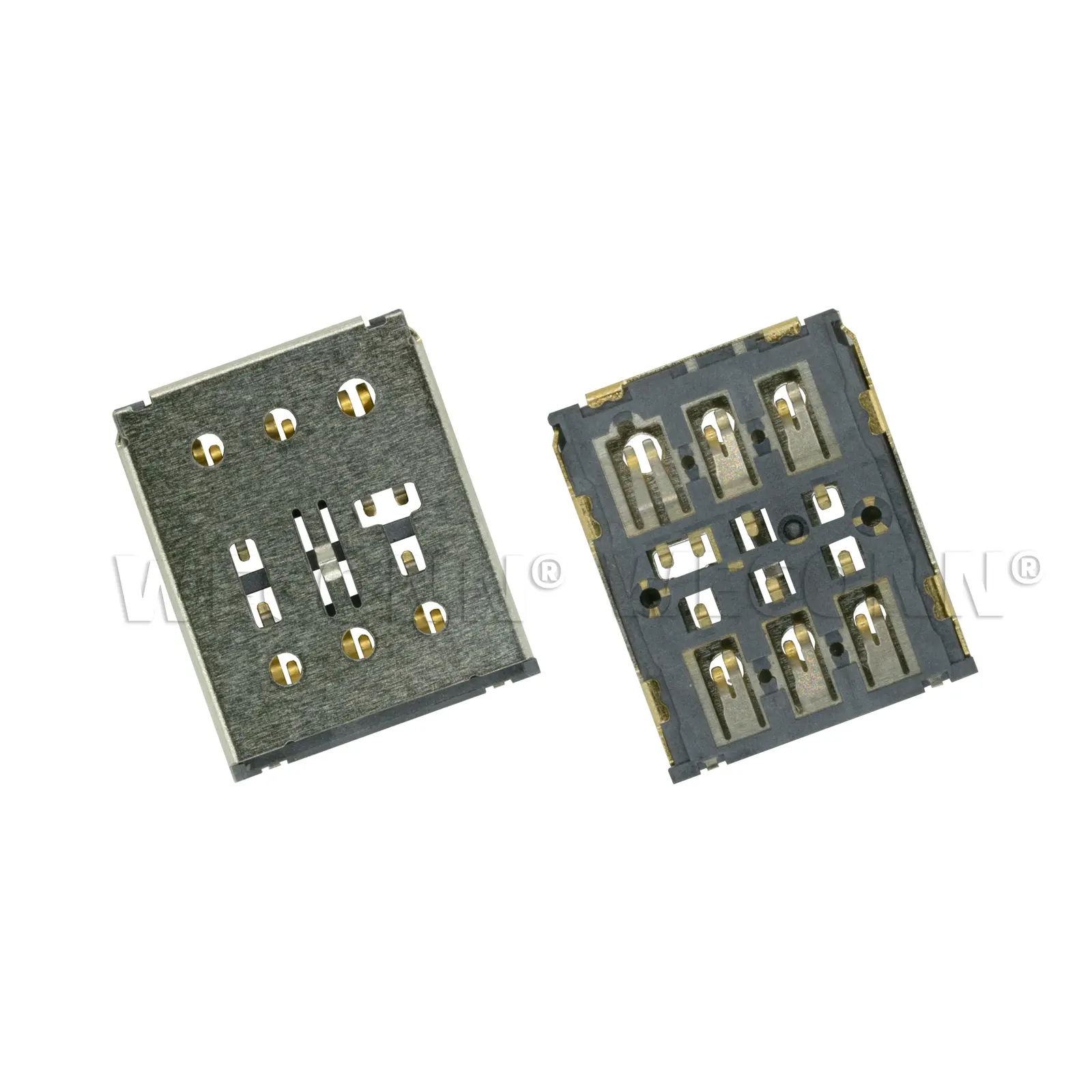 Original design to connect PCB SIM card holder, push pull gold-plated 6+1PNM card holder NANO SIM card holder
