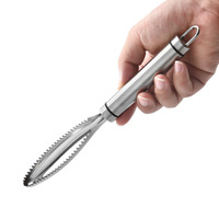 Écailleur à poisson en acier inoxydable doublement dentelé, antidérapant, anti-rouille, pour cuisine