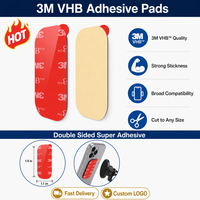 Pads adhésifs pour support de voiture, logo OEM personnalisé, autocollants de remplacement VHB, lot de 4, emballage personnalisé à marque privée pour votre entreprise