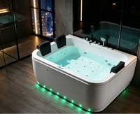 Bañera de Hidromasaje Acrílica, con Luces de Colores y Múltiples Jets, para Proyectos Hoteleros