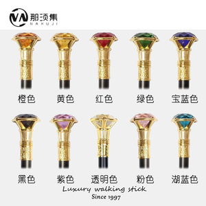 Canne de Luxe en Métal avec Sceptre Diamanté 93cm, Décoration de Fête en Alliage, Accessoire de Cosplay, Cadeau pour Gentleman - Product Image 2
