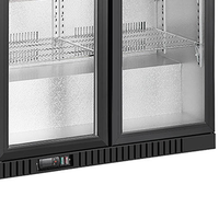 Réfrigérateur commercial à triple porte avec structure en acier peint, refroidissement par air, contrôle numérique, pour comptoir de bar, bières et boissons d'hôtel