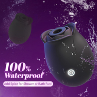 Vibrateur en forme de rose rechargeable par USB pour elle, jouet de plaisir silencieux en silicone pour femmes