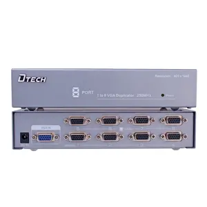 Dtech 8 端口 vga 分离器 1920*1440 60Hz VGA 分离器 1x8