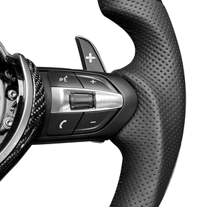 Volant de direction sport en fibre de carbone LCI pour <span class=keywords><strong>BMW</strong></span> F06 F10 F30 E61 E90 F90 G30 X5 F E Series - Product Image 6